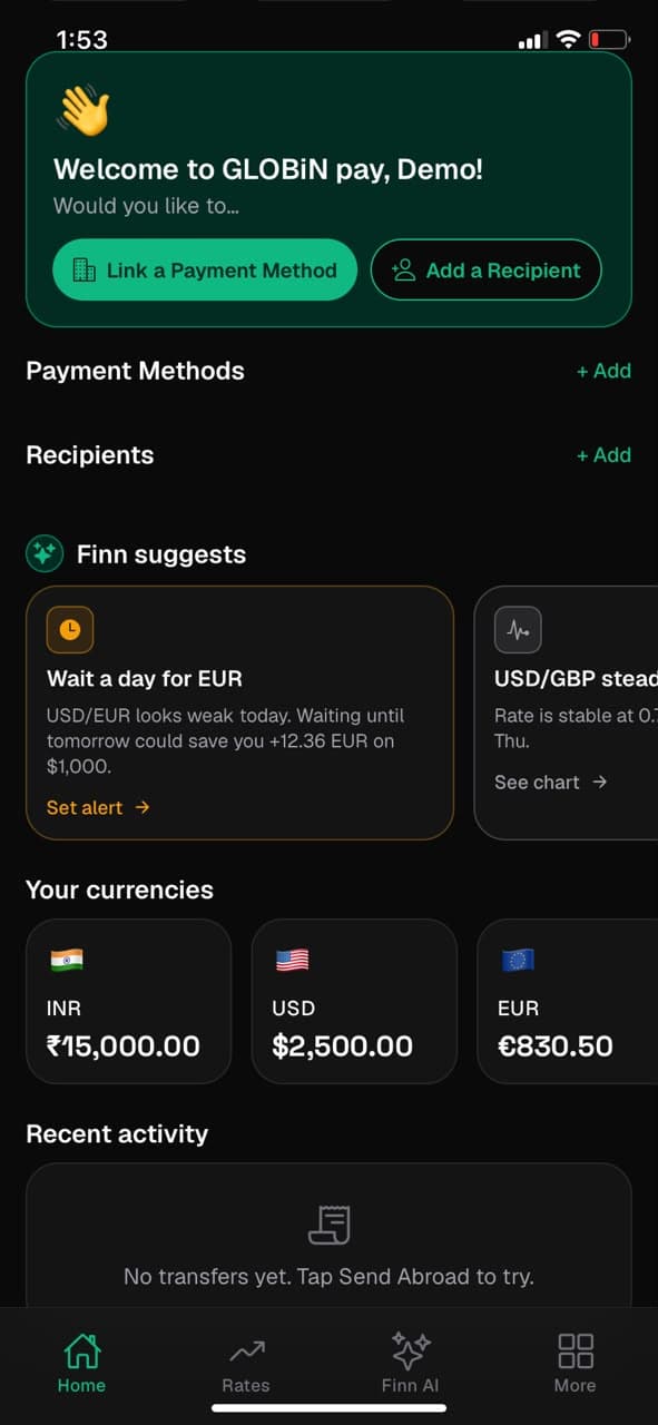 GLOBiN Pay — AI Exchange Advisor