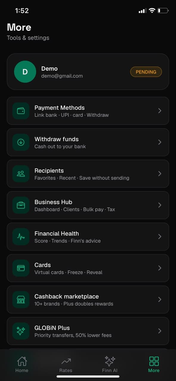 GLOBiN Pay — Complete Financial Platform